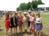 Bride to be Alicia Dabe (third from left) and her friends Kelly, Kara, Shannon, Gina, Lauren, Colleen and Theresa at Fenn Valley Wine Fest